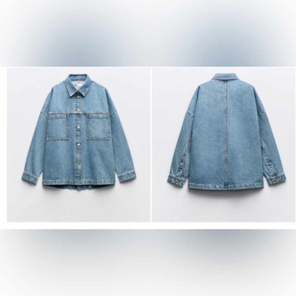 ZARA Women’s Patch Pocket Denim Jacket Size M